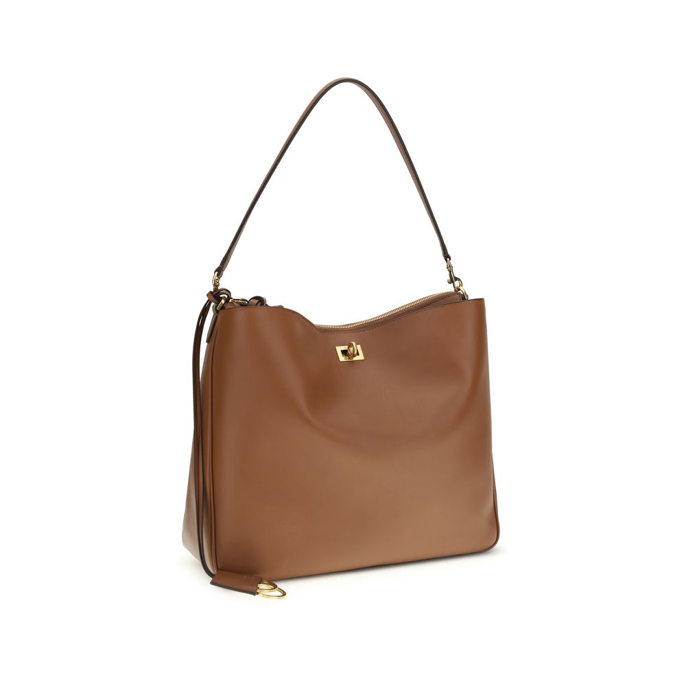 Beige Calf Leather Bos Taurus Shoulder Bag - ventzia