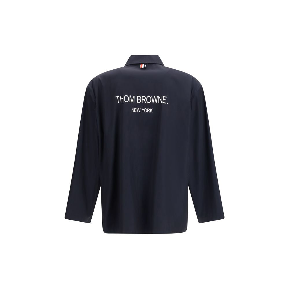 Blue Polyester Coat - ventzia