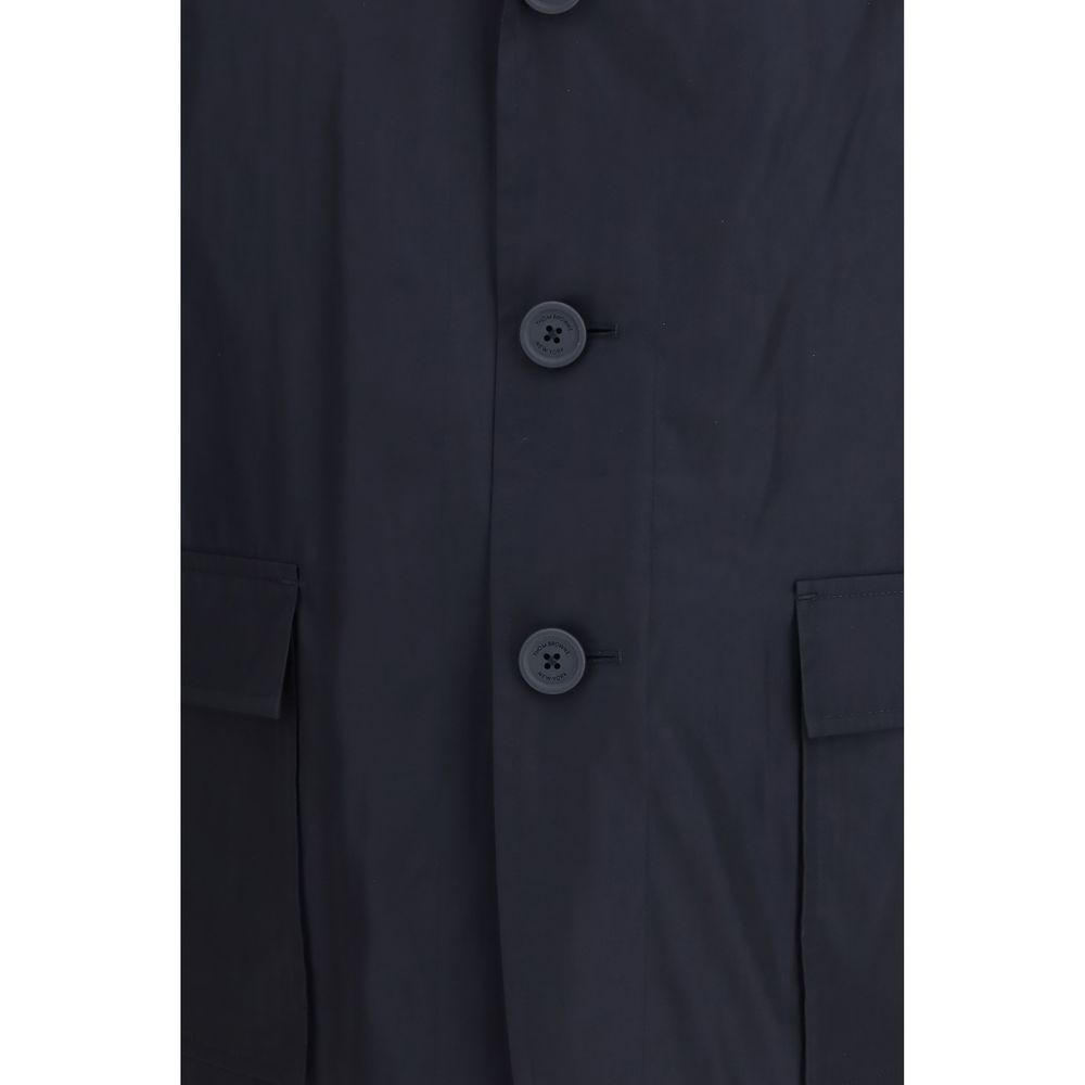 Blue Polyester Coat - ventzia