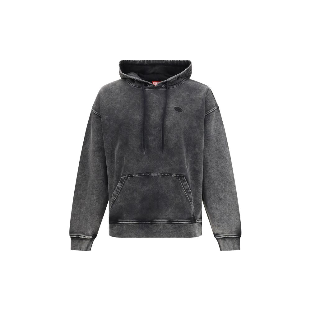 Black Cotton Sweatshirt - ventzia