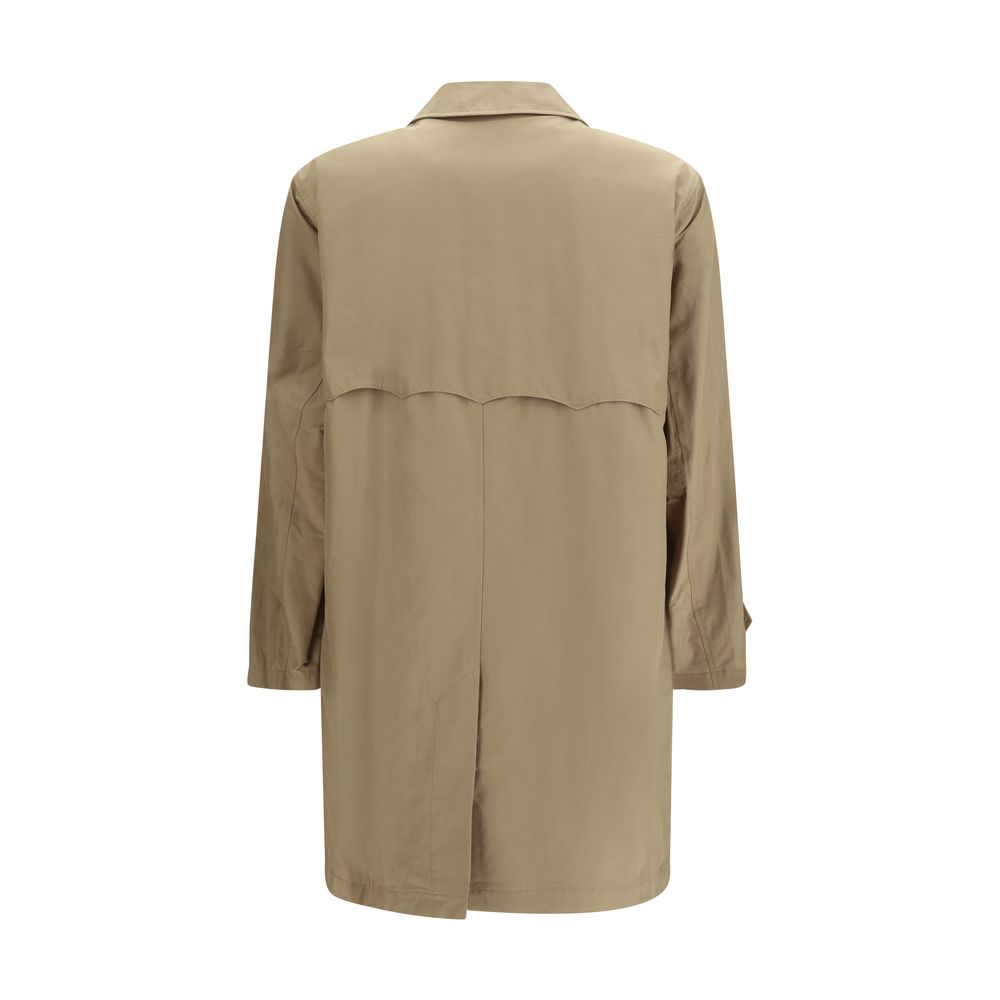 Beige Polyamide Trench Coat - ventzia