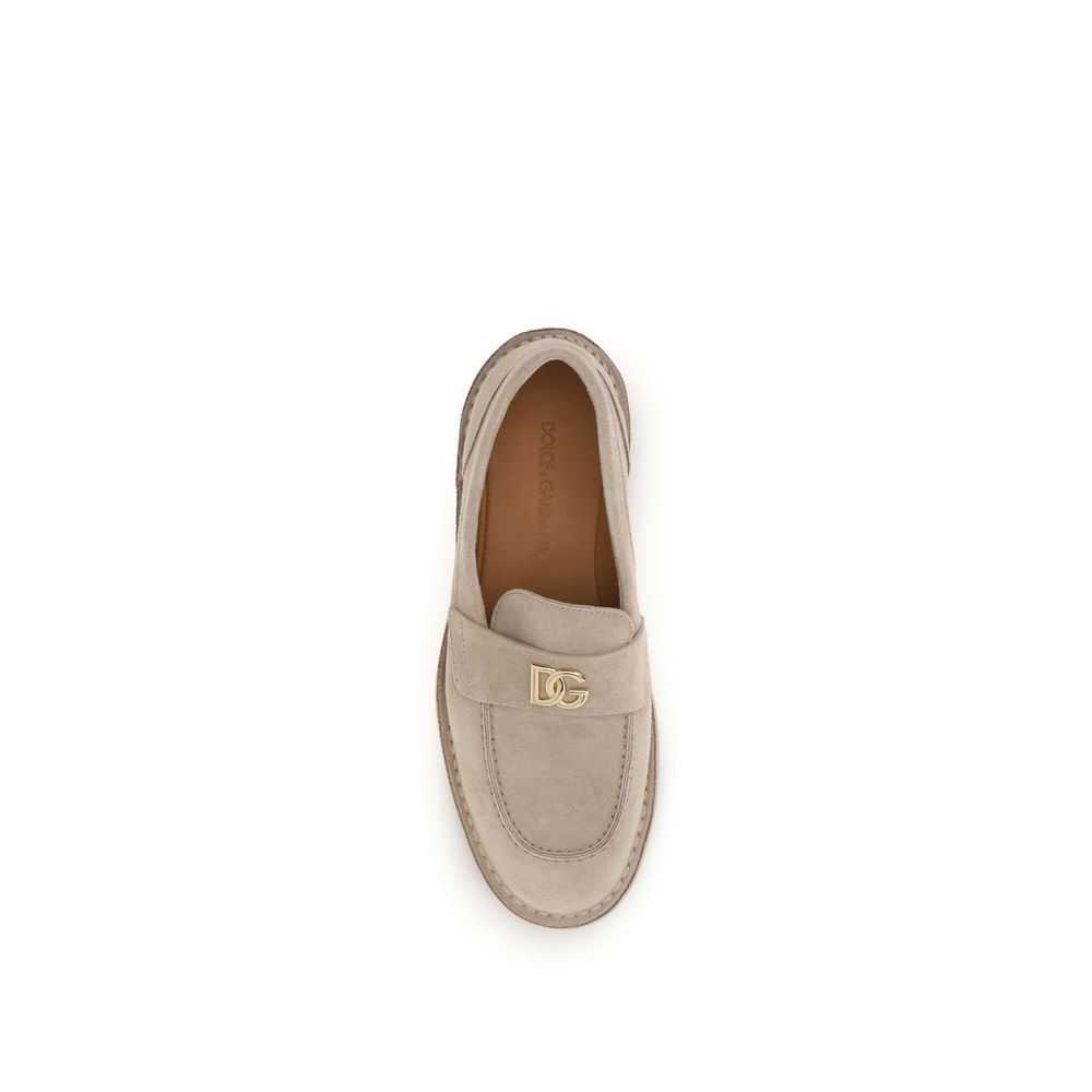 Beige Calf Leather Bos Taurus Slip-On Loafers - ventzia