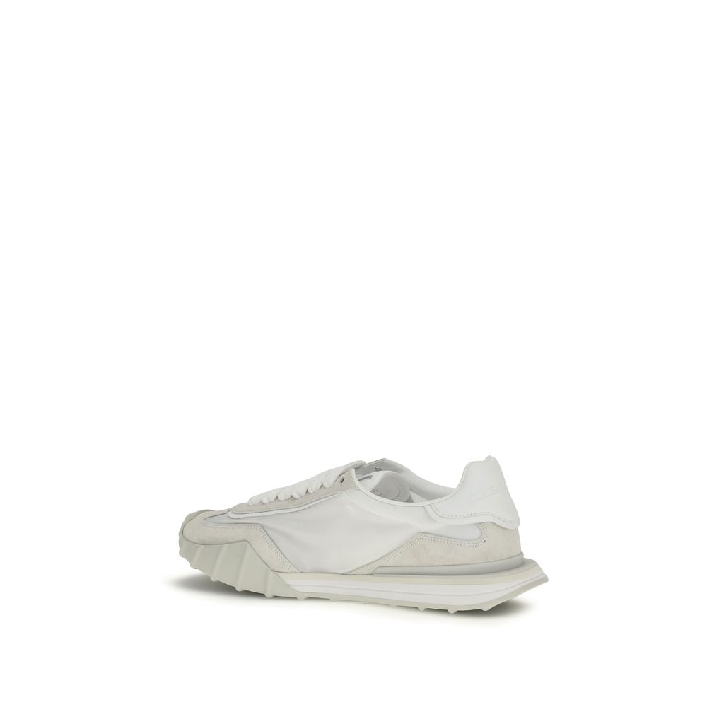 White Calf Leather Bos Taurus Athletic Sneakers - ventzia