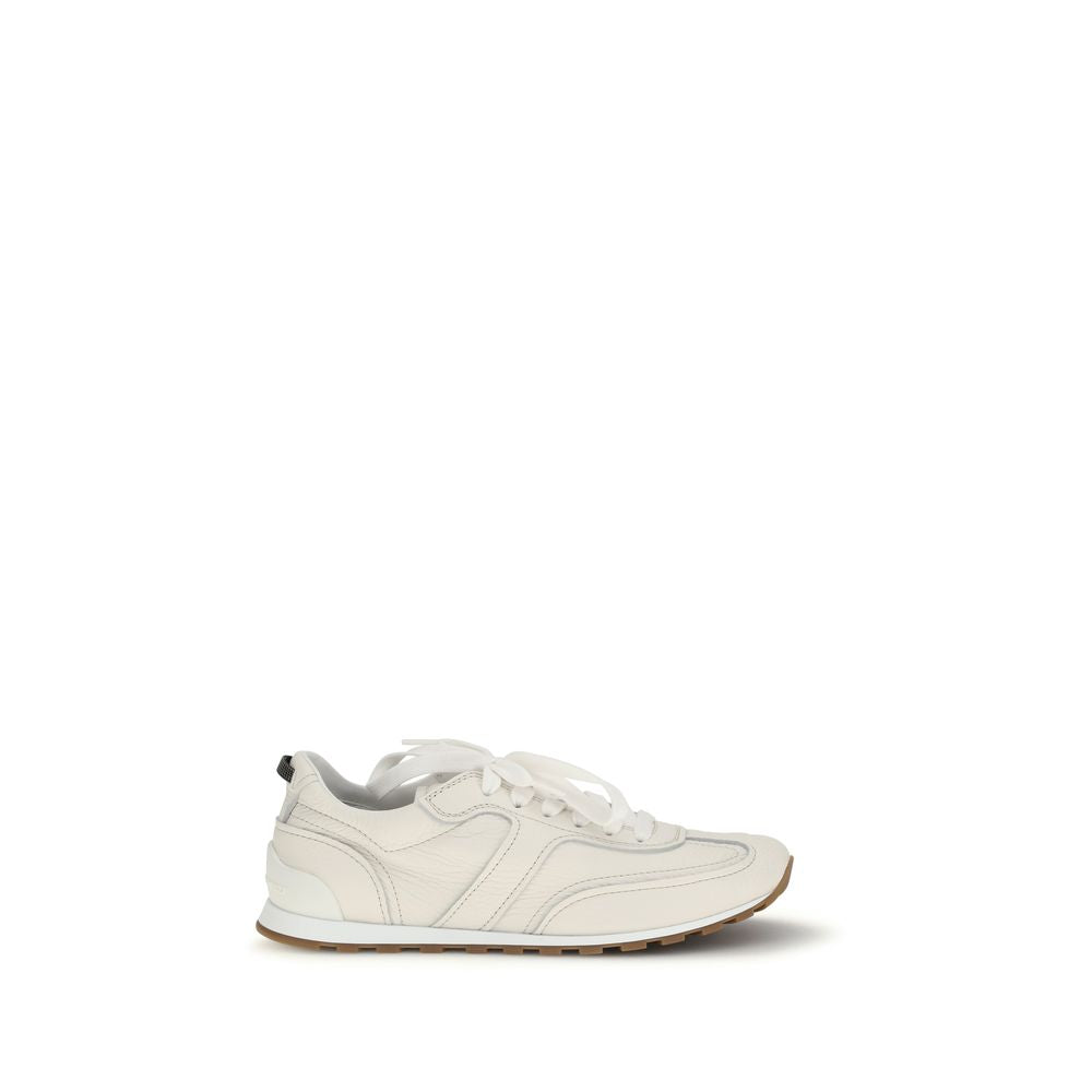 White Calf Leather Bos Taurus Low Top Sneakers - ventzia