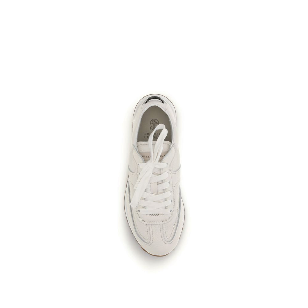 White Calf Leather Bos Taurus Low Top Sneakers - ventzia