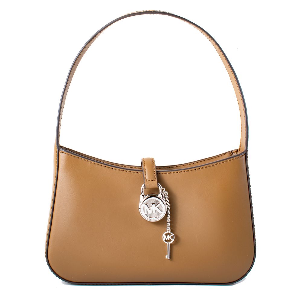 Brown Leather Shoulder Bag - ventzia
