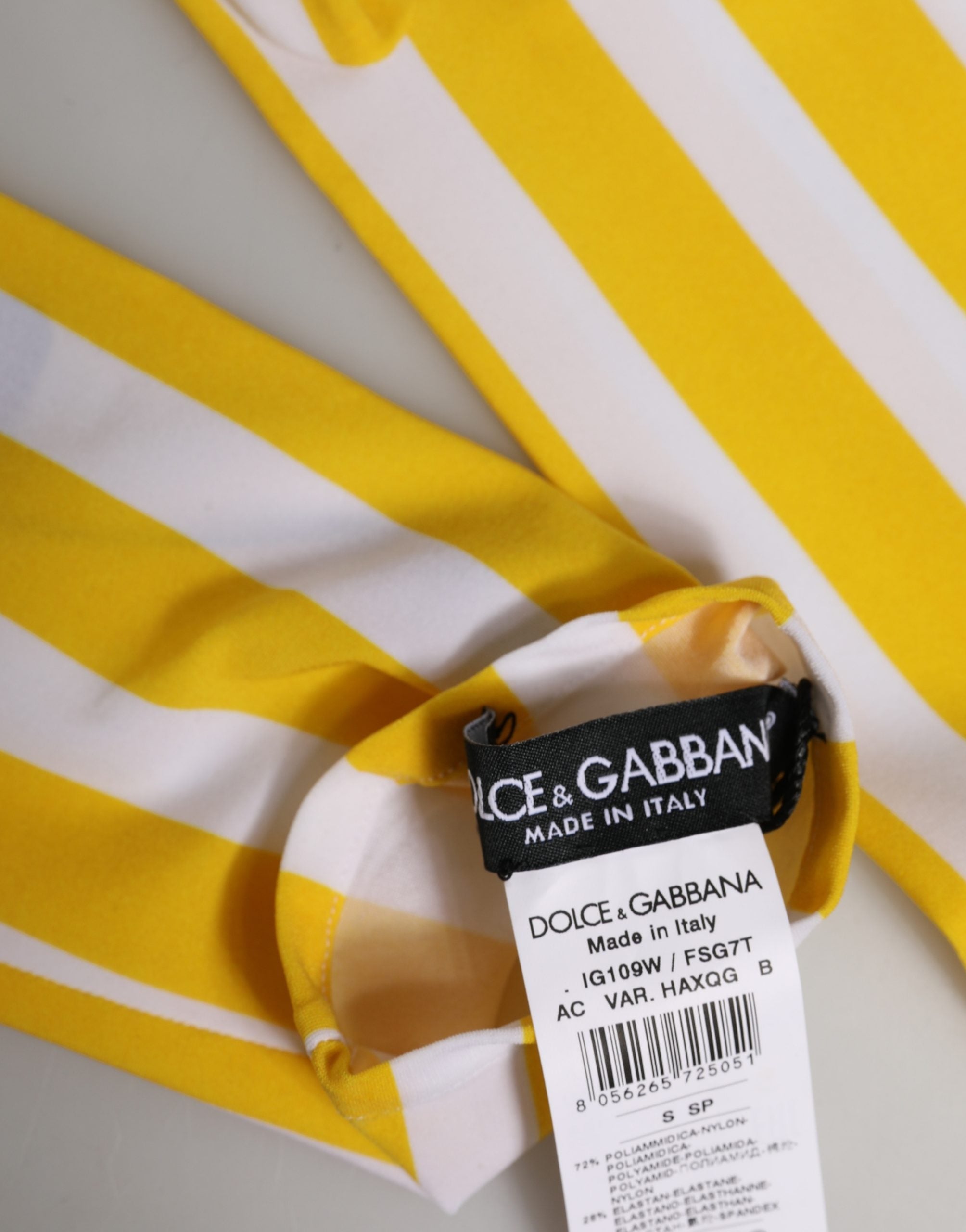 Yellow White Stripes Nylon Elbow Length Women Gloves - ventzia