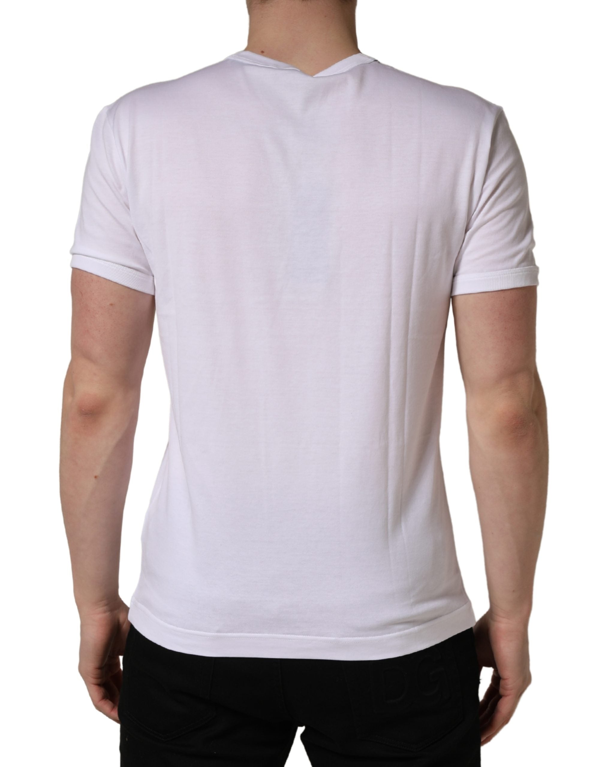 White Palm Embroidered Men Crew Neck T-shirt - ventzia
