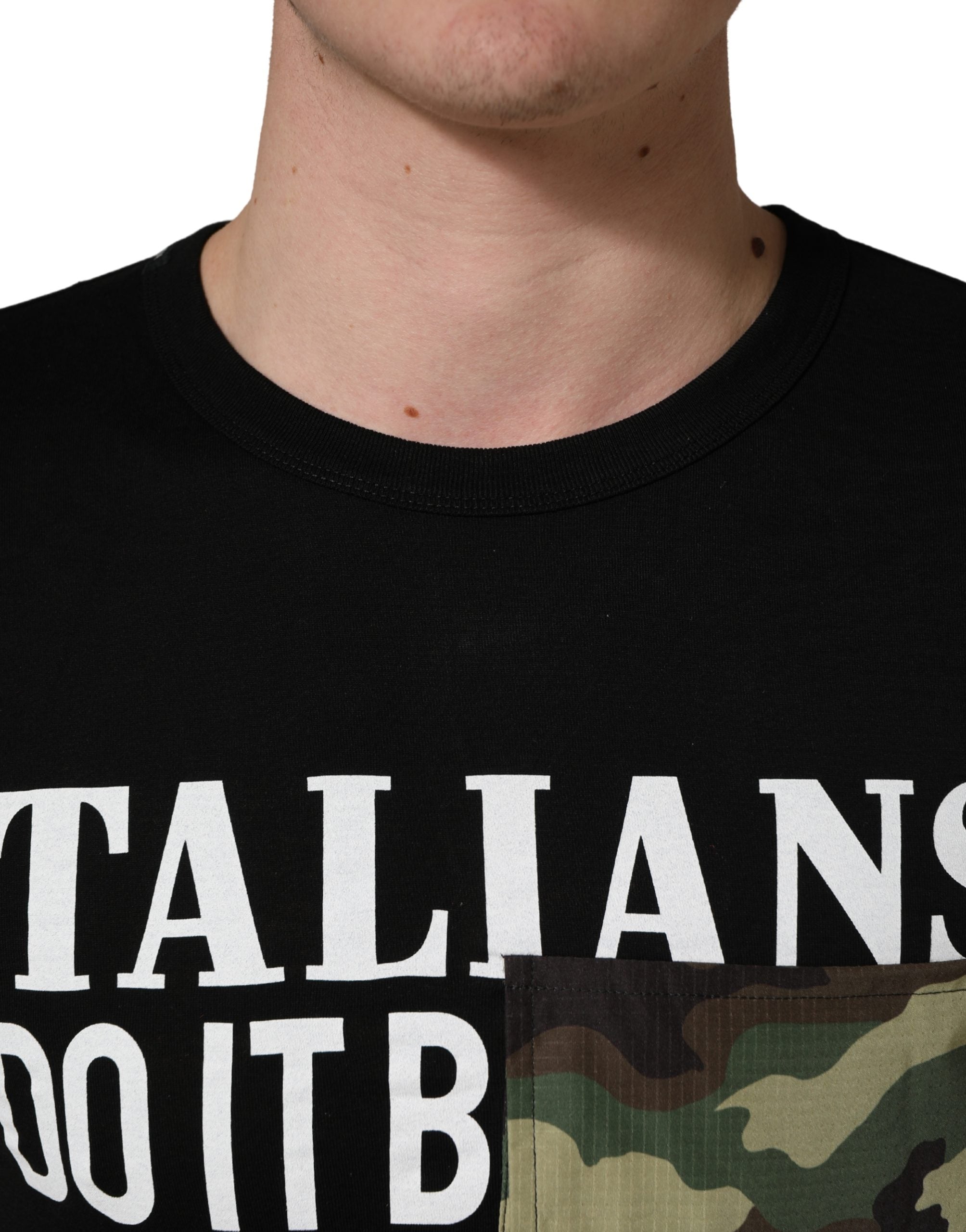 Black Italians Do It Better Camo Pocket Men T-shirt - ventzia