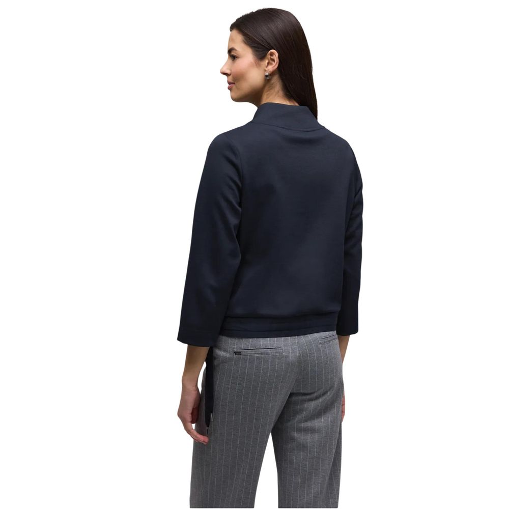 Blue Polyester Sweatshirt - ventzia