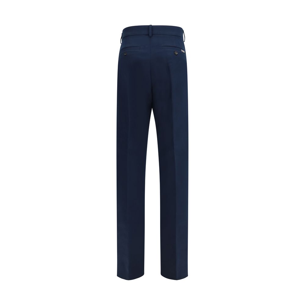 Blue Cotton Chino Pants - ventzia