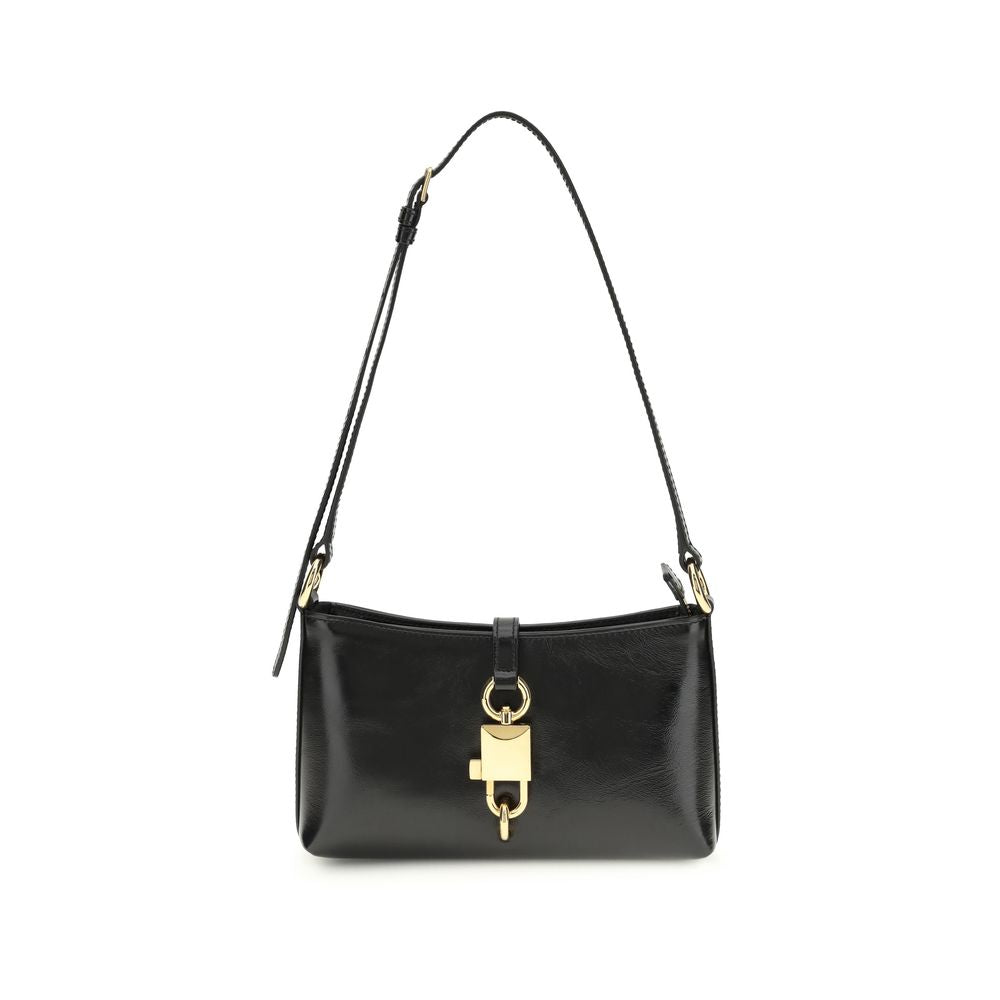Black Calf Leather Bos Taurus Shoulder Bag - ventzia
