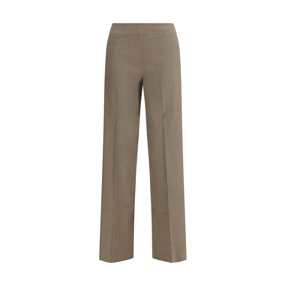 Beige Linen Casual Pants - ventzia