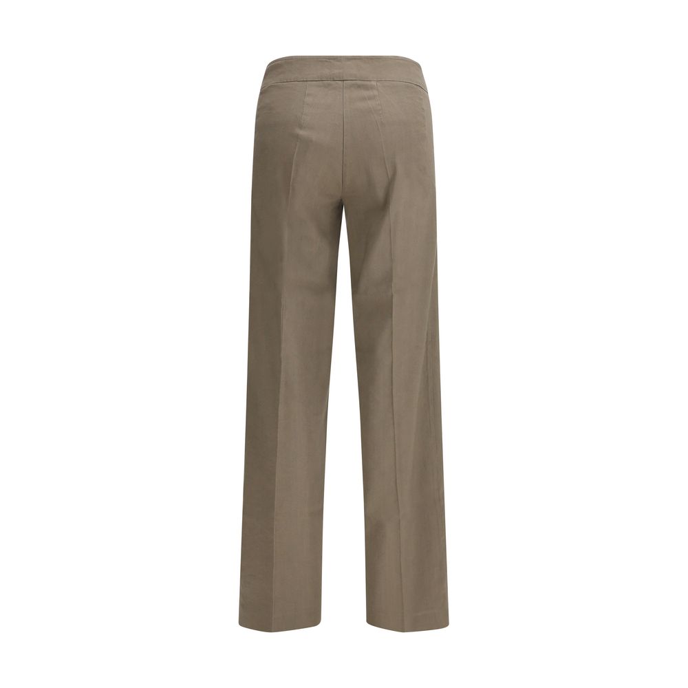 Beige Linen Casual Pants - ventzia