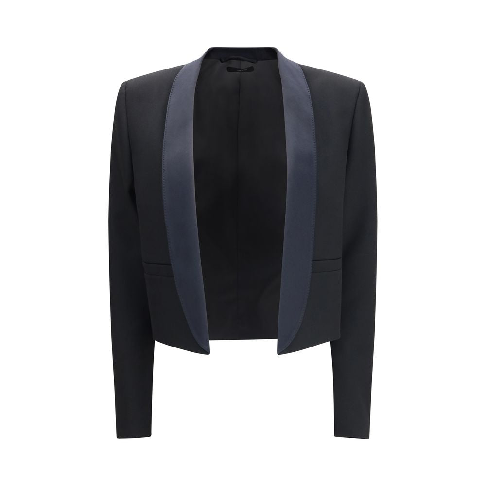 Black Wool Jackets And Coat - ventzia