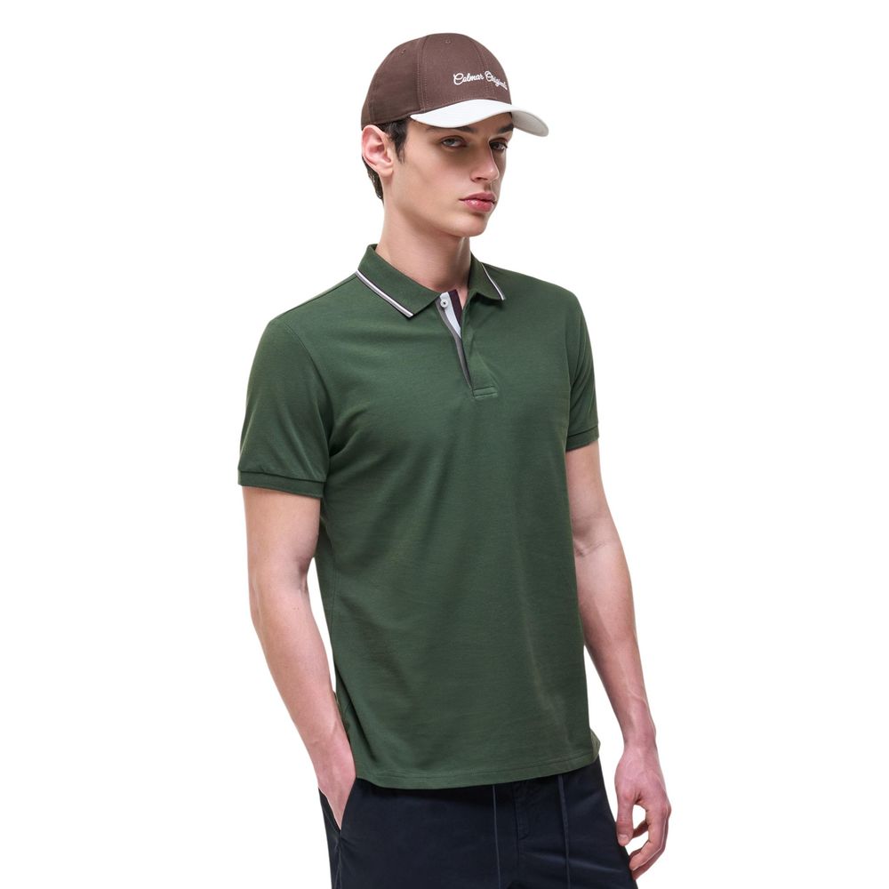 Green Cotton Polo Shirt - ventzia