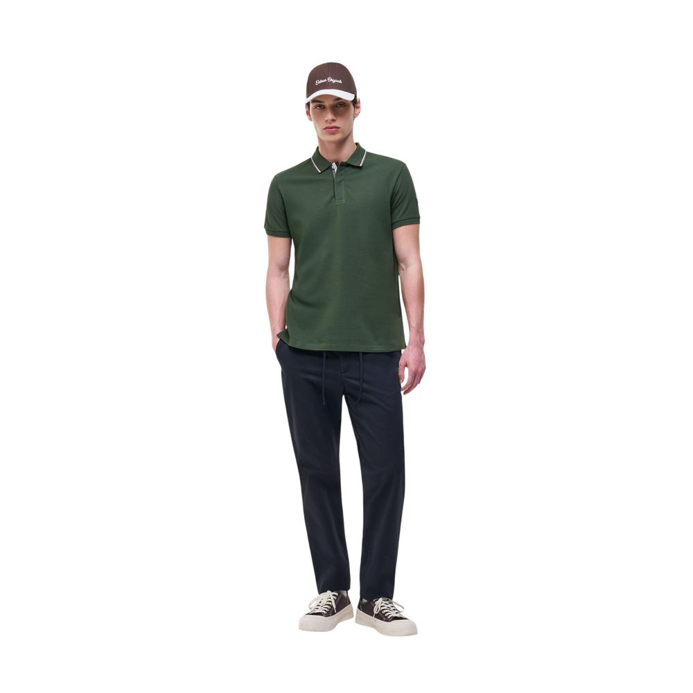 Green Cotton Polo Shirt - ventzia