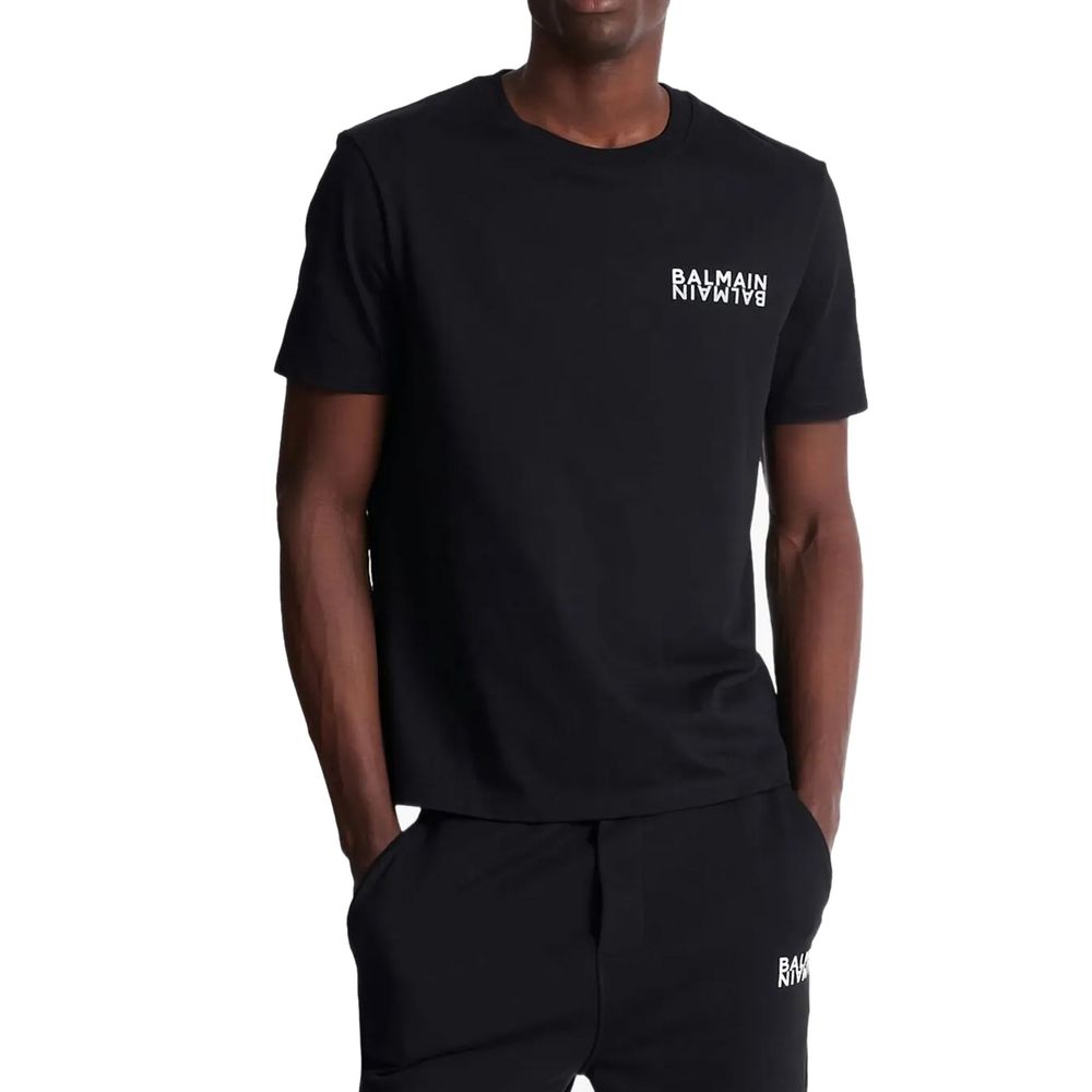 Black Cotton T-Shirt - ventzia