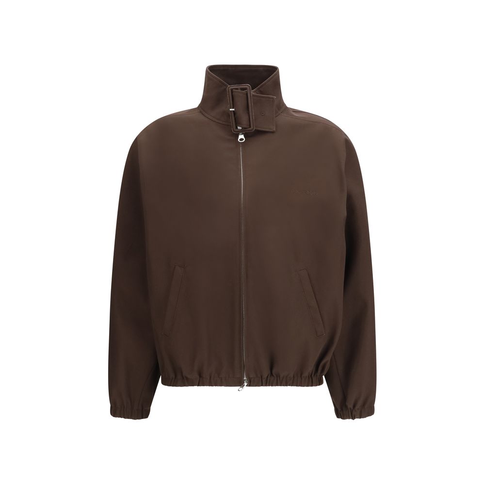 Brown Polyester Bomber - ventzia