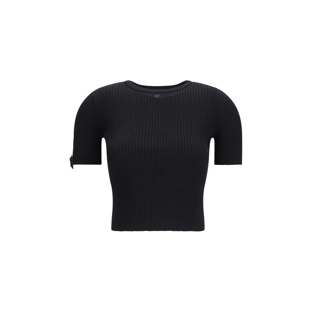 Black Viscose Top - ventzia