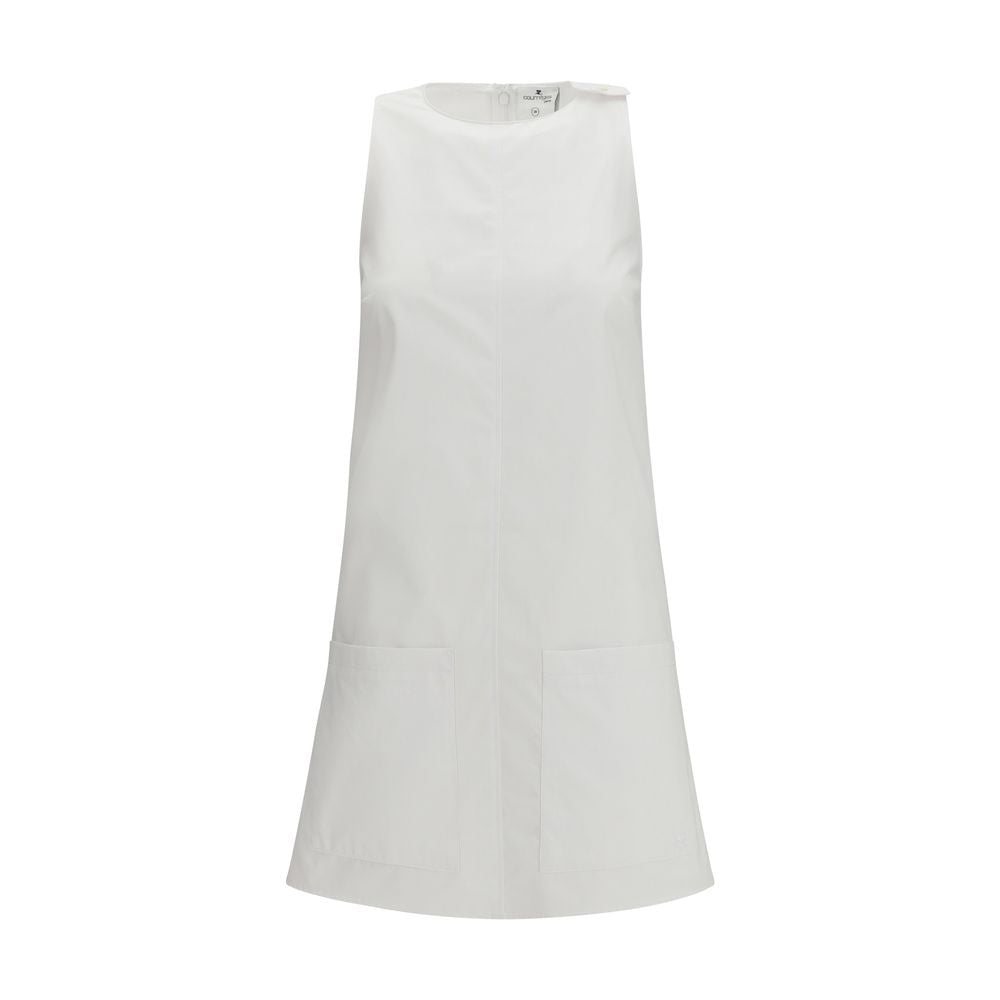 White Cotton Casual Dress - ventzia