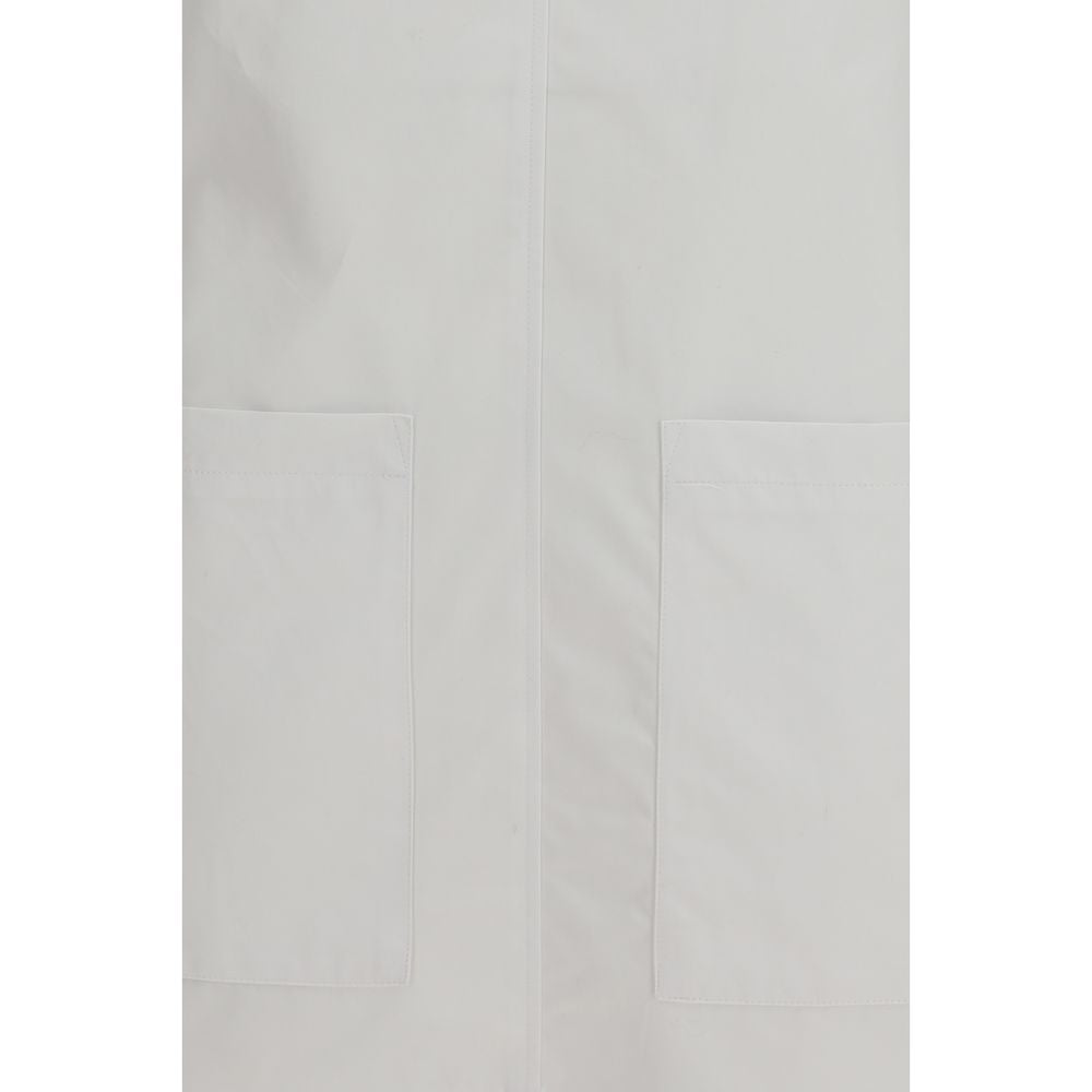 White Cotton Casual Dress - ventzia