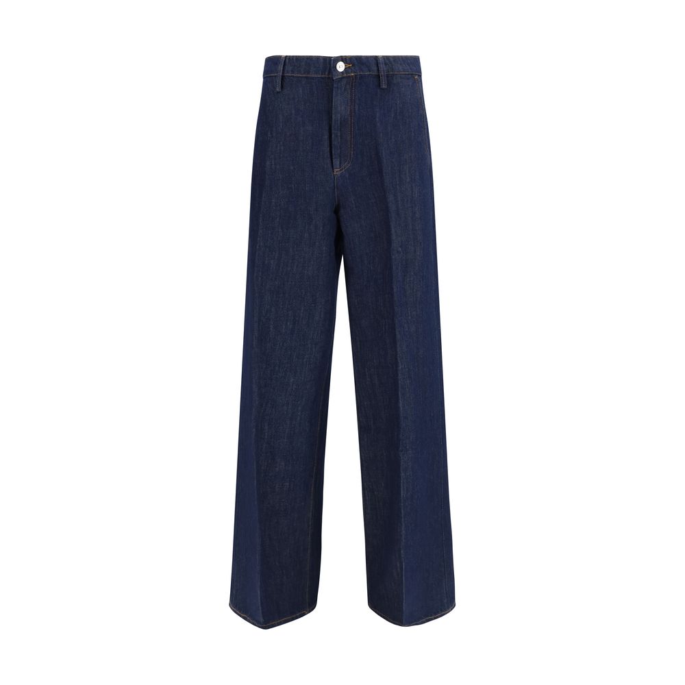 Blue Cotton Jeans Denim
