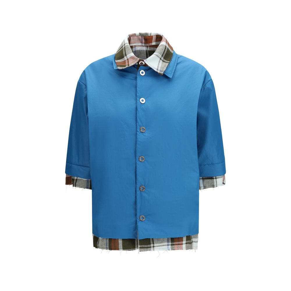 Blue Polyamide Dress Shirt - ventzia
