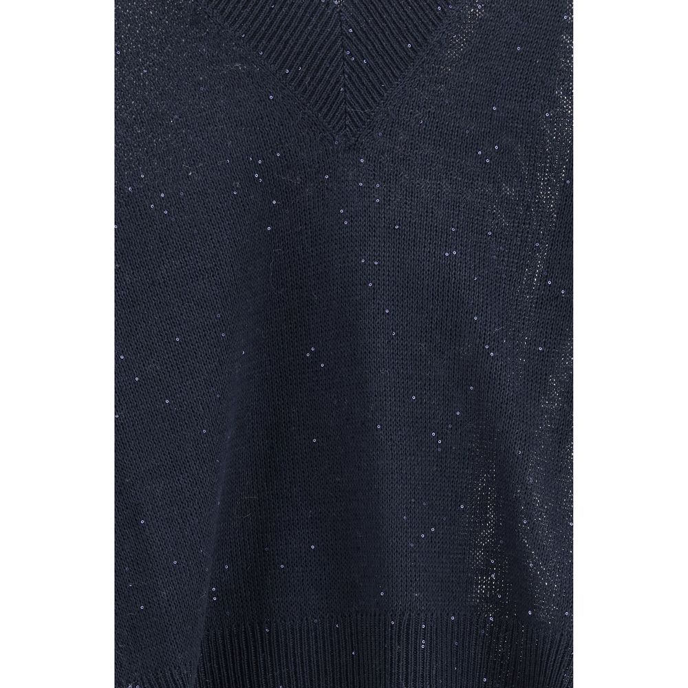 Blue Linen Sweatshirt - ventzia