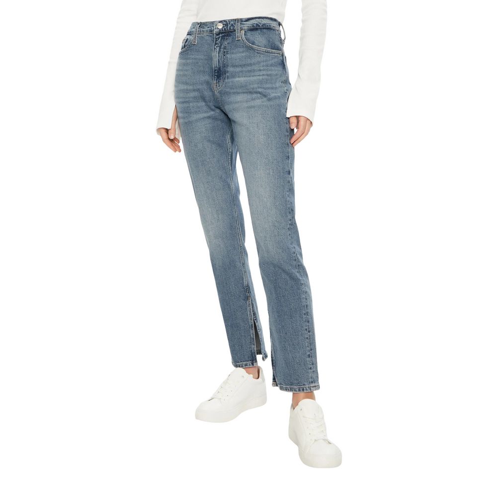 Blue Cotton Skinny Jeans - ventzia