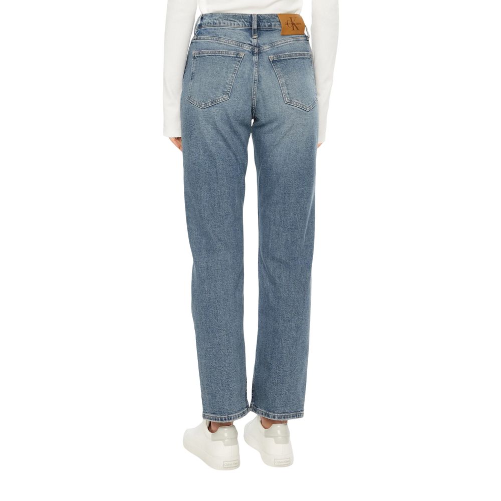 Blue Cotton Skinny Jeans - ventzia