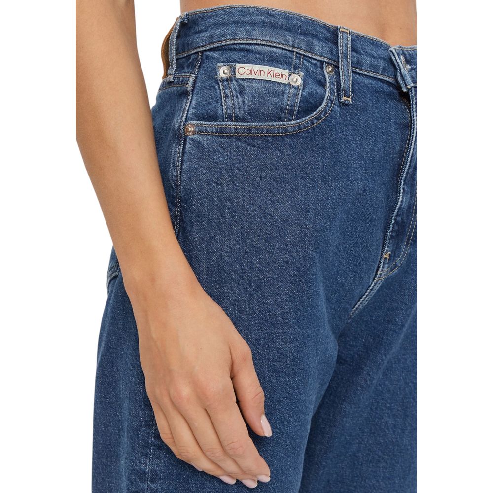 Blue Cotton Skinny Jeans - ventzia