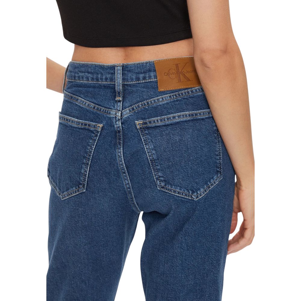Blue Cotton Skinny Jeans - ventzia