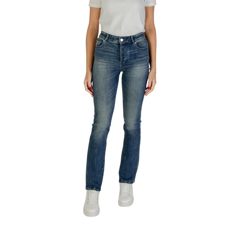 Blue Cotton Skinny Jeans - ventzia