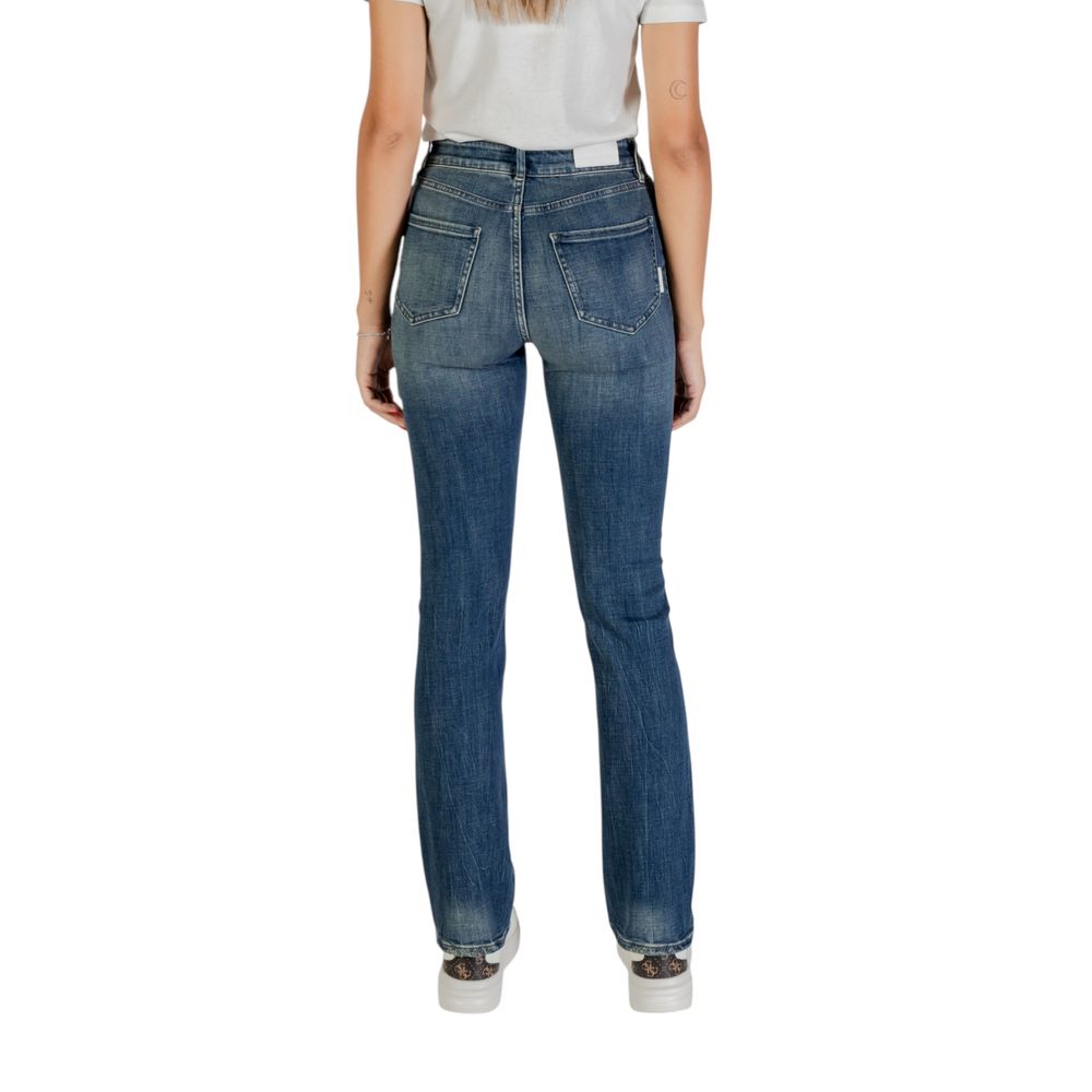 Blue Cotton Skinny Jeans - ventzia