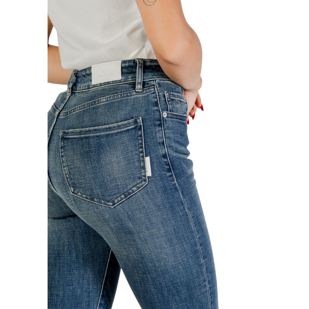 Blue Cotton Skinny Jeans - ventzia