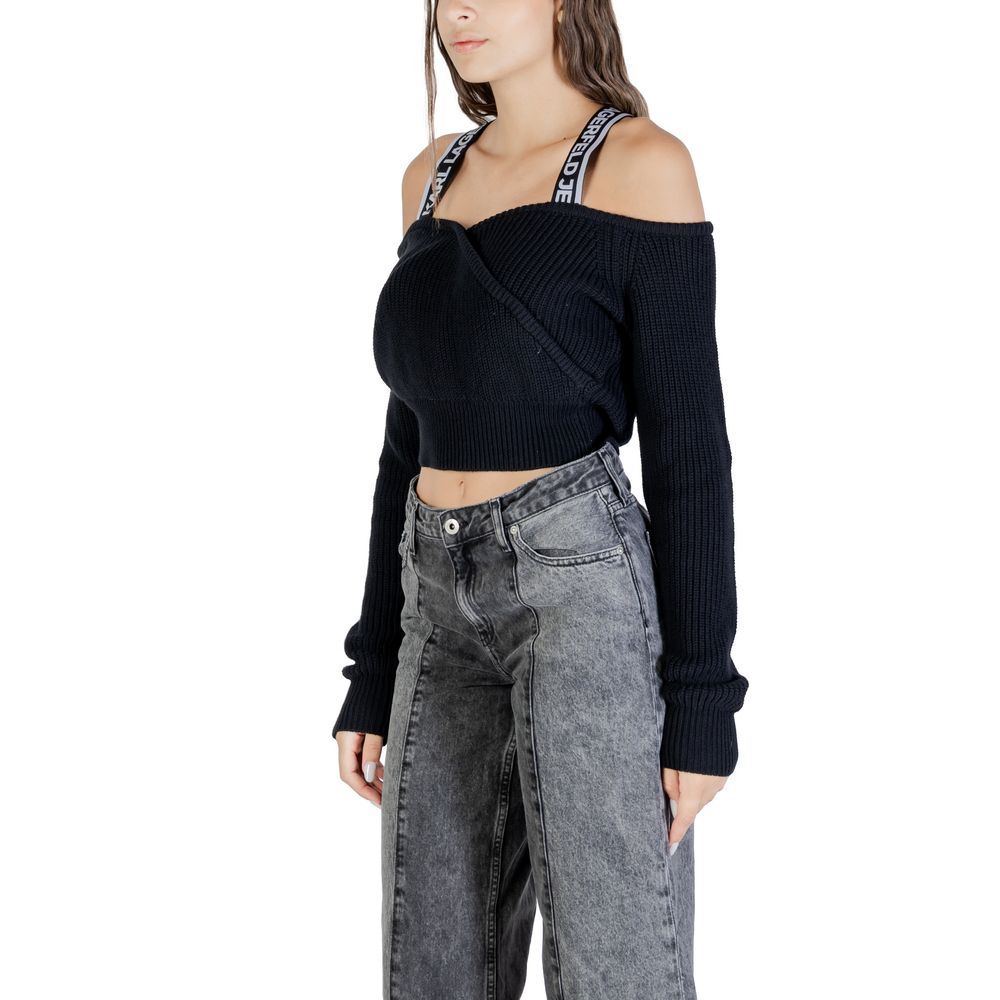Black Cotton Sweatshirt - ventzia