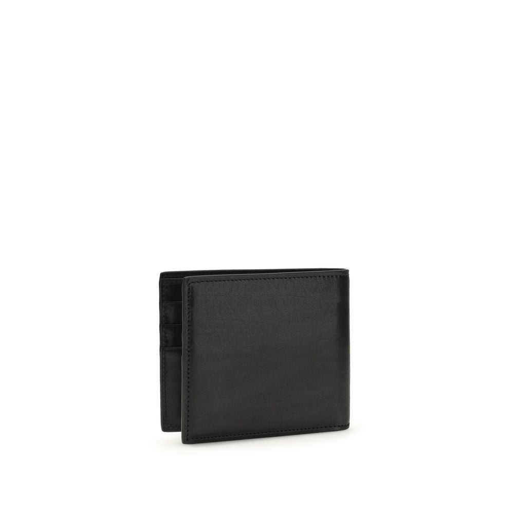 Black Calf Leather Bos Taurus Wallet - ventzia