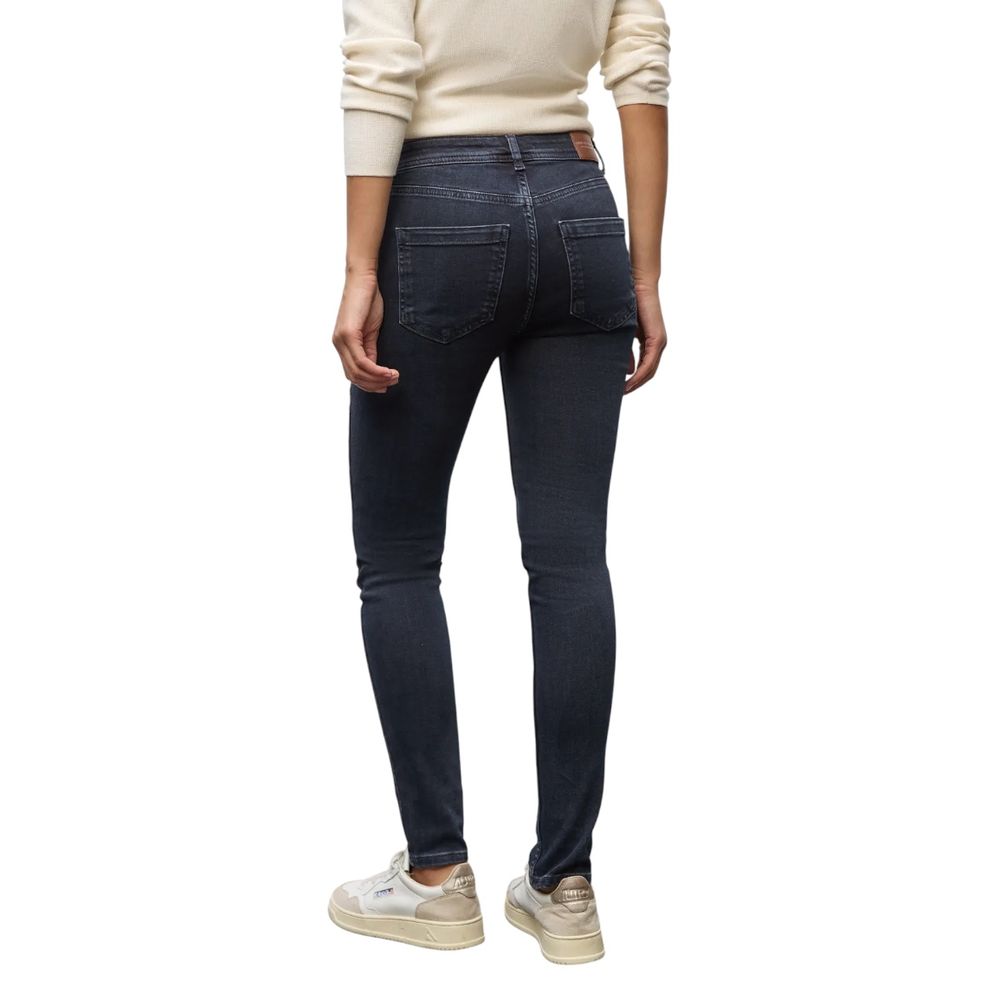 Blue Cotton Skinny Jeans - ventzia