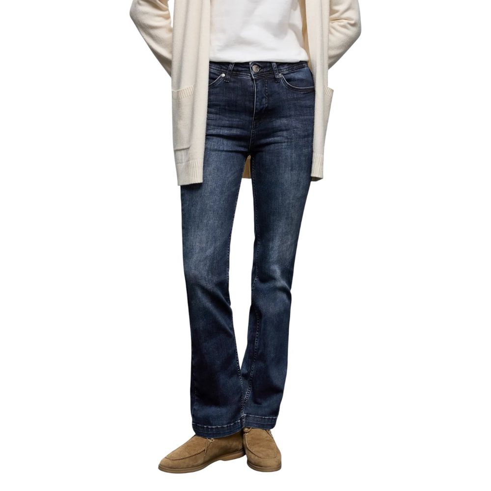 Blue Cotton Skinny Jeans - ventzia