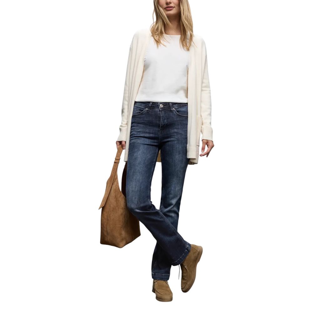 Blue Cotton Skinny Jeans - ventzia