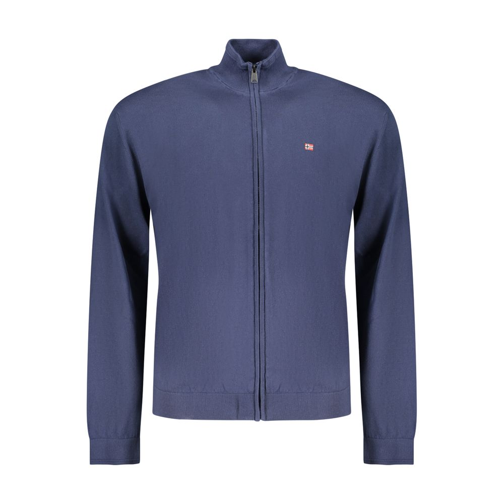 Blue Cotton Men Cardigan - ventzia