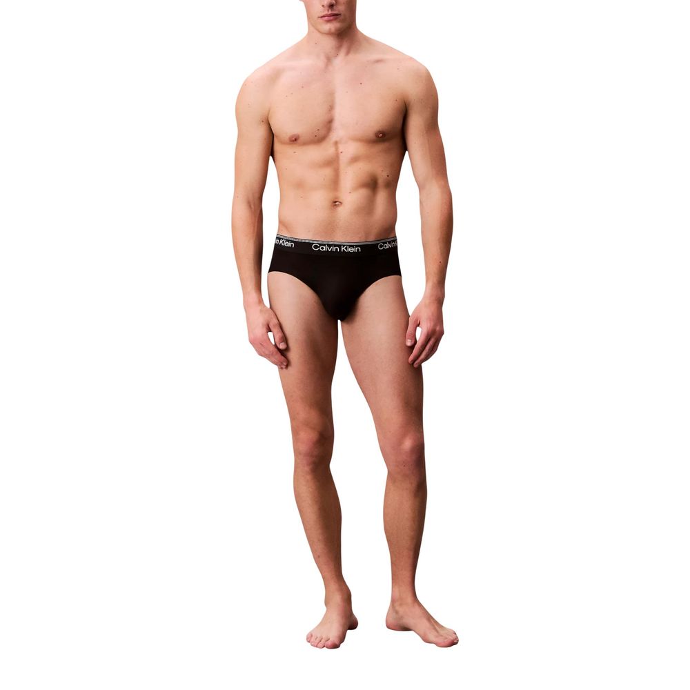 Black Recycled Polyester Briefs - ventzia