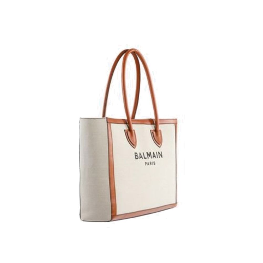 Beige Cotton Tote Bag - ventzia