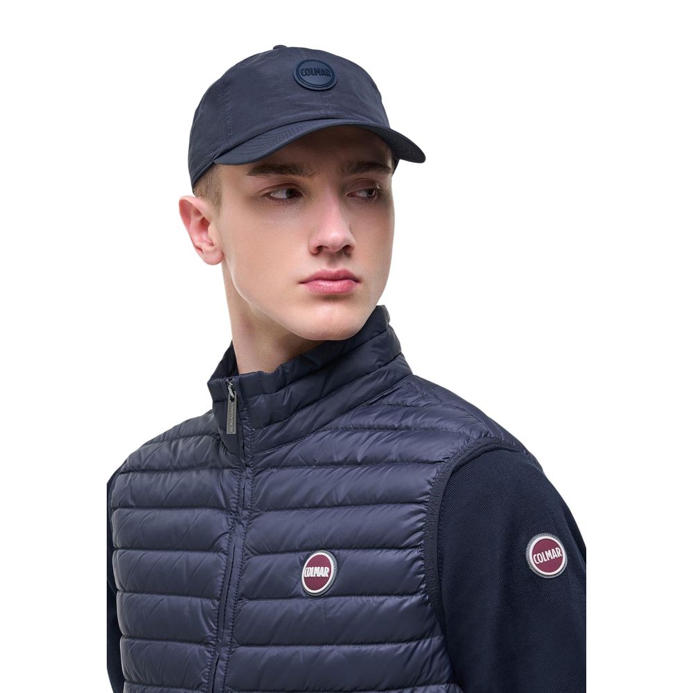 Blue Polyamide Sleveless Jacket - ventzia
