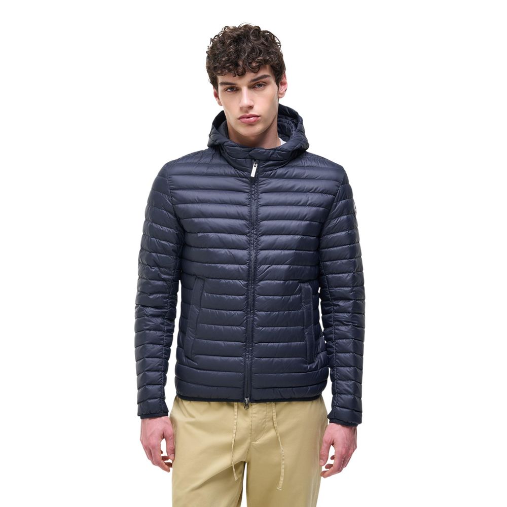 Blue Polyamide Shell Jacket - ventzia