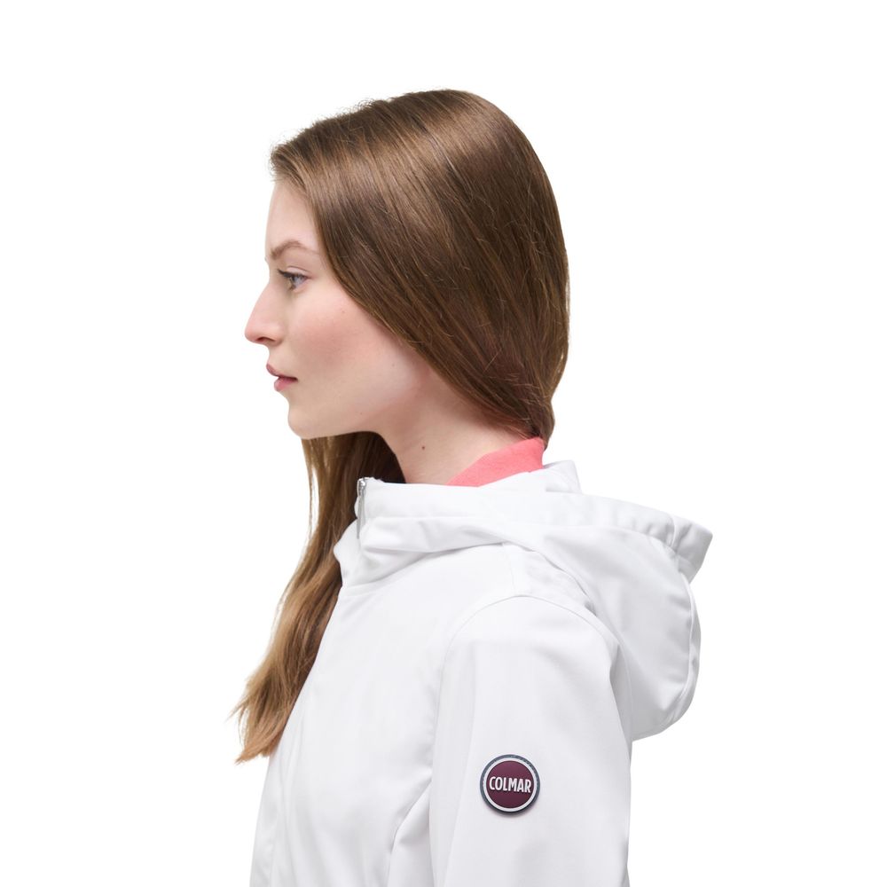 White Polyester Shell Jacket - ventzia