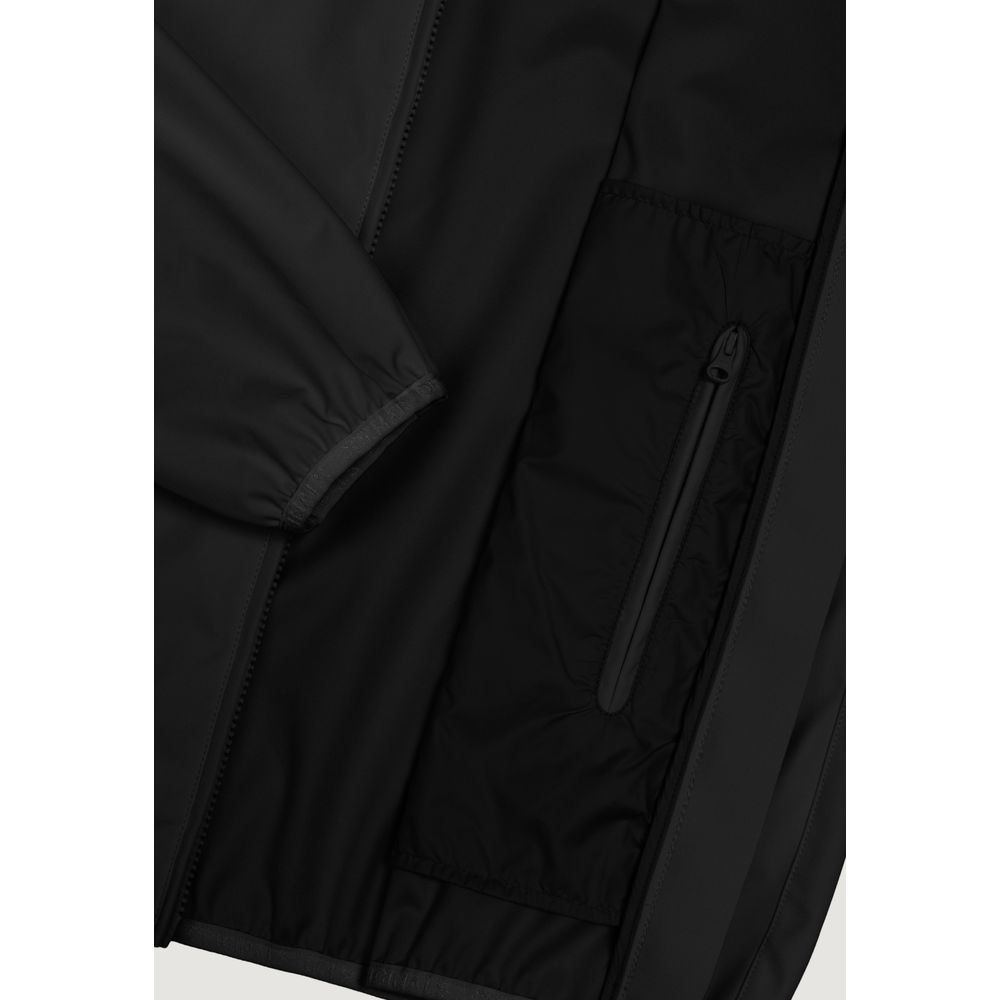 Black Polyester Shell Jacket - ventzia