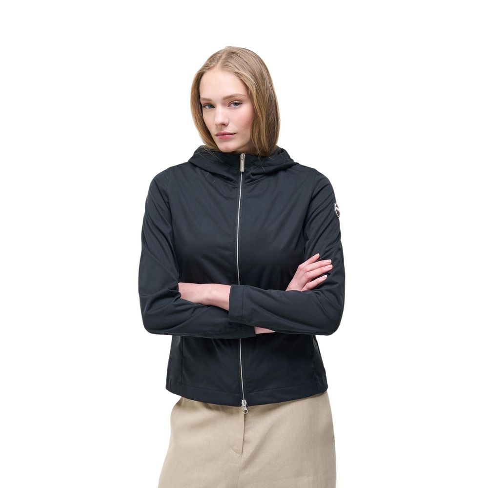 Black Polyester Shell Jacket - ventzia