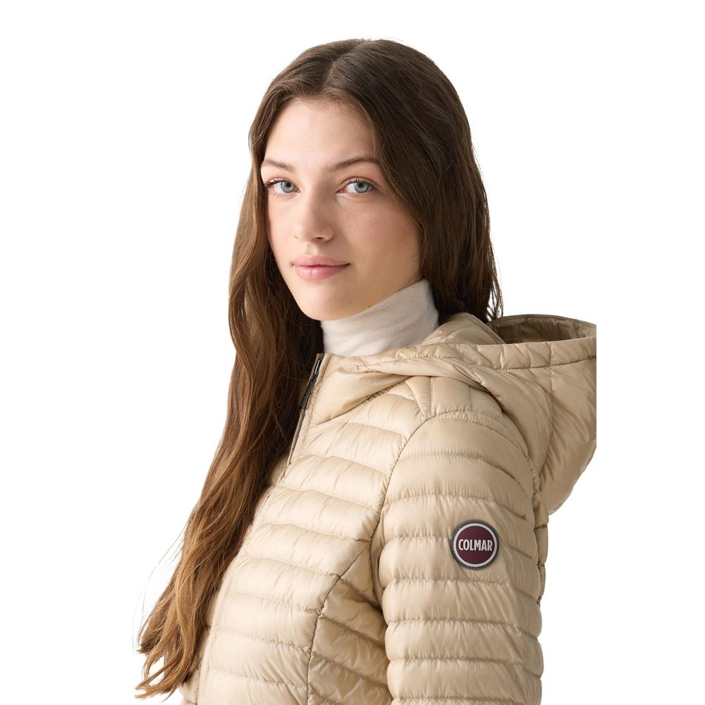 Beige Polyamide Coat - ventzia